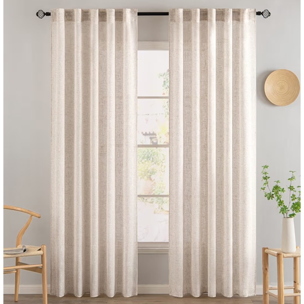 Sophisticated Cream Drapes for Home Ambiance 2 Panels 52W X 84L